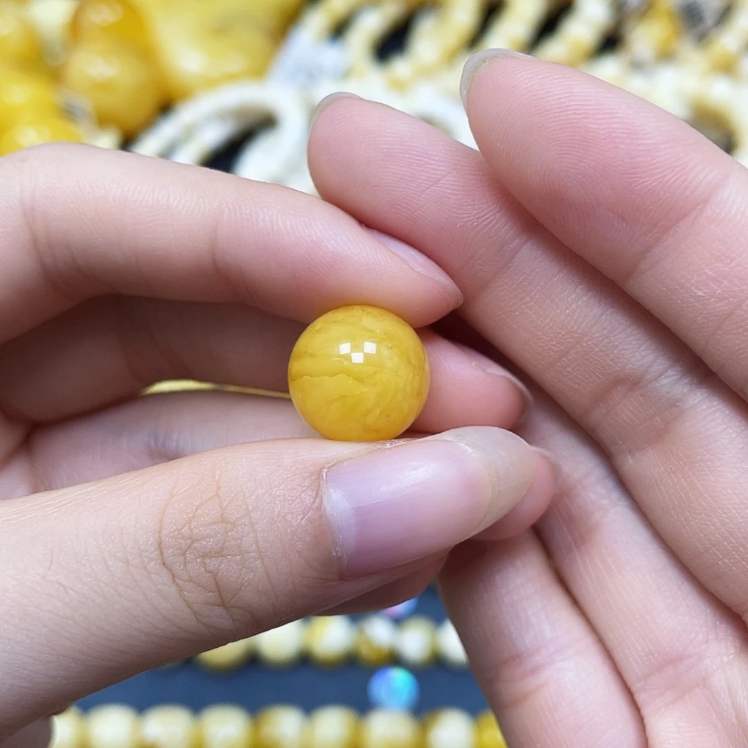 裸石蜜蜡未镶嵌圆珠13.8mm瑕