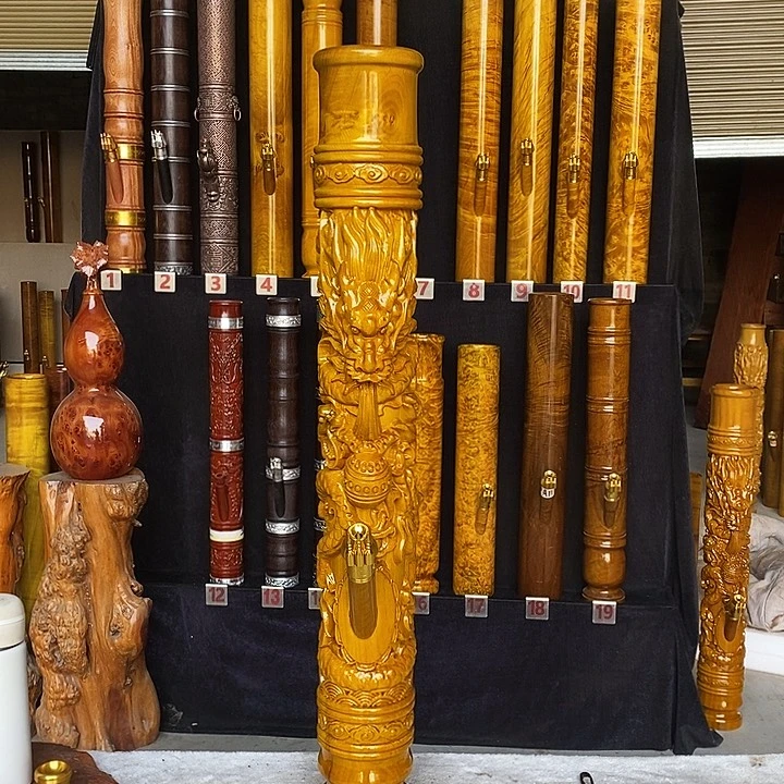 缅甸大叶金丝楠木雕龙款