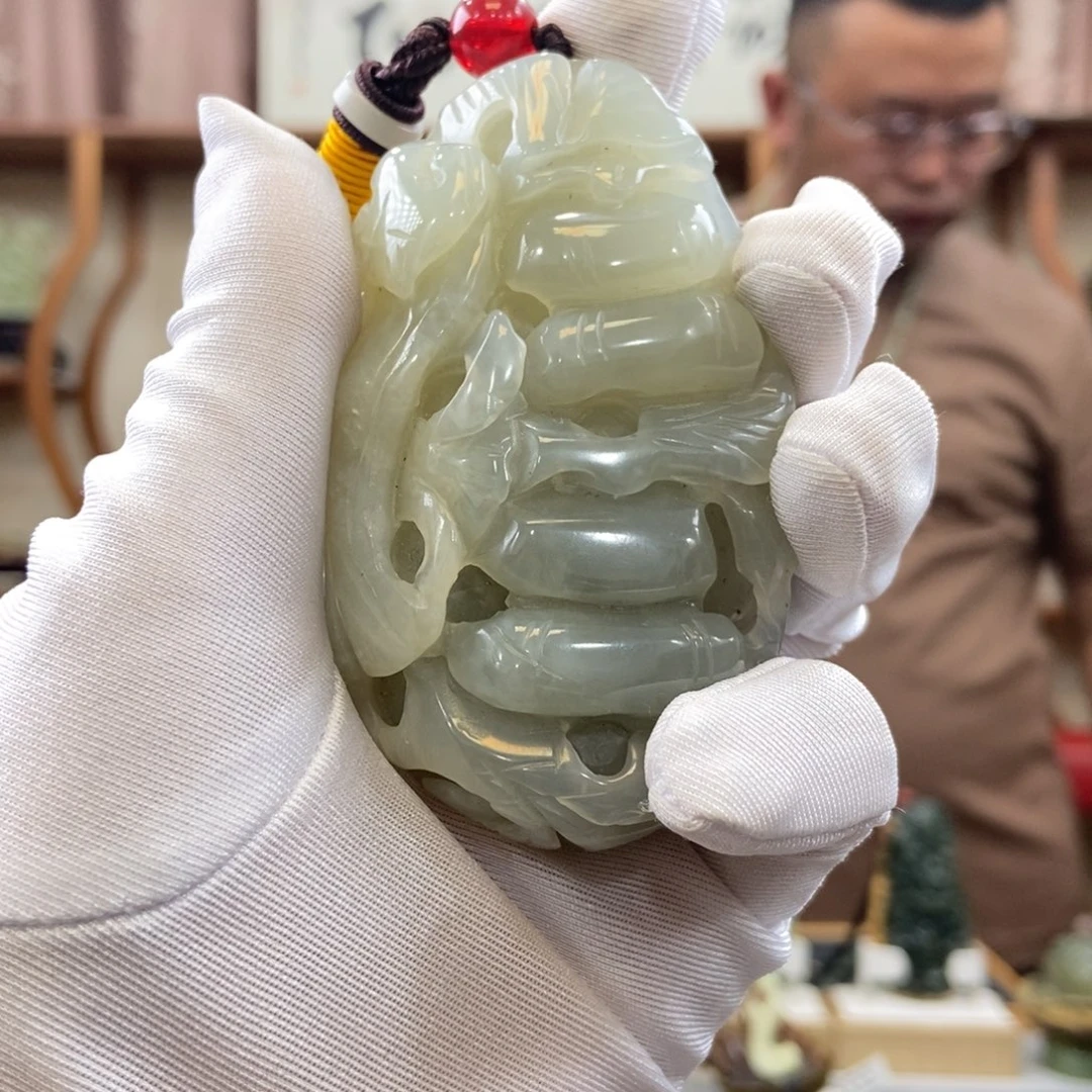 未镶嵌蛇纹石玉手把