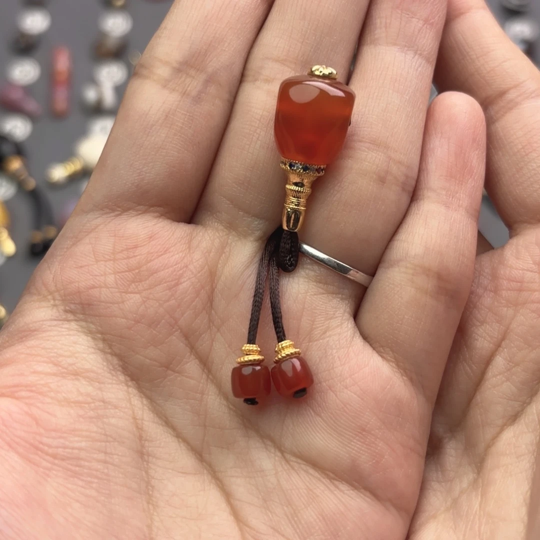 玛瑙/玉髓未镶嵌文玩配饰适配5-8+mm的串