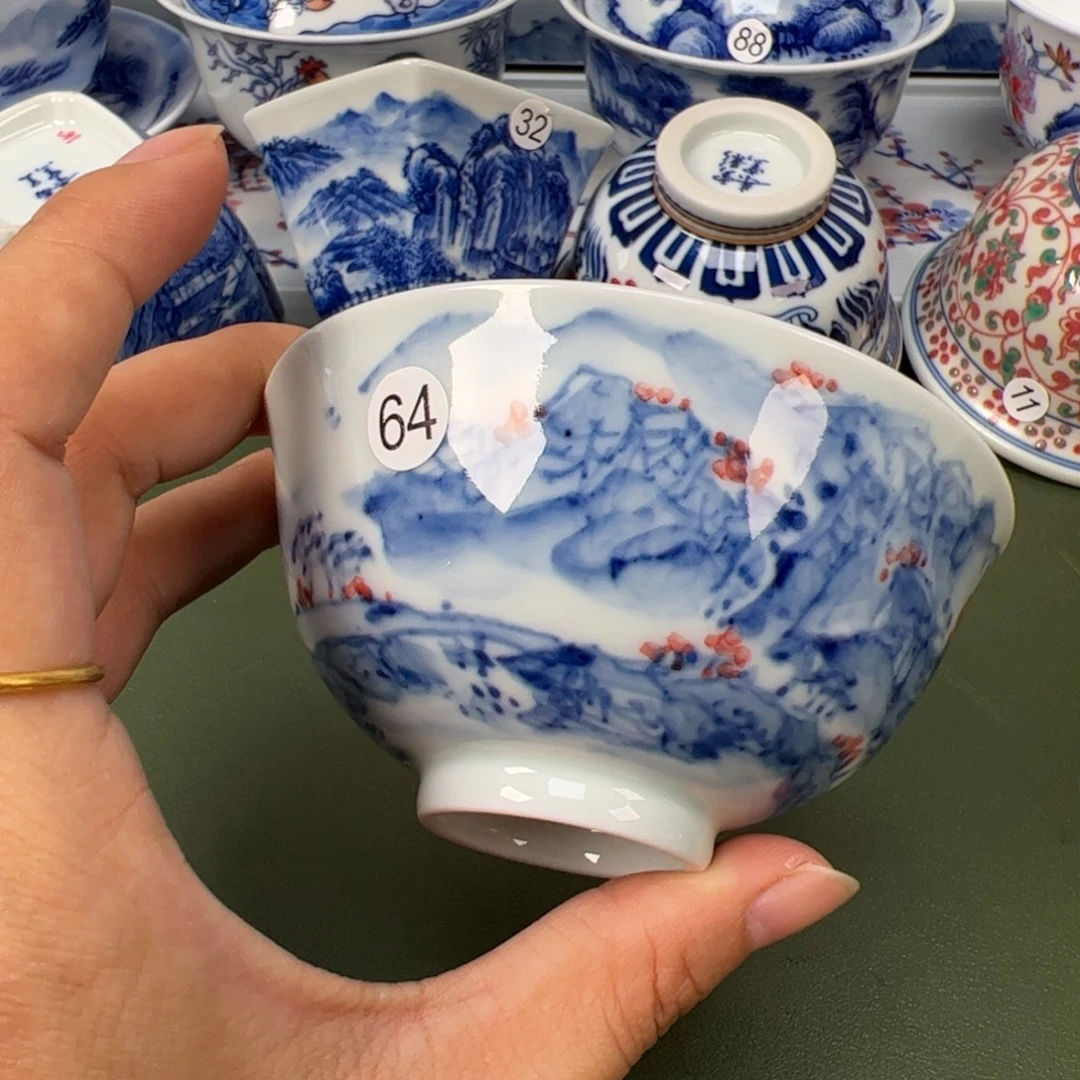 陶瓷景德镇纯手工纯手绘茶具木木64