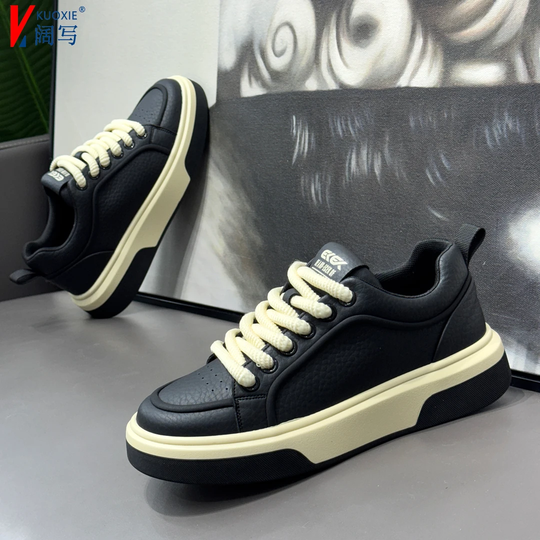 男鞋2025年新款秋季透气低帮小白鞋软底舒适驾车板鞋运动休闲鞋男