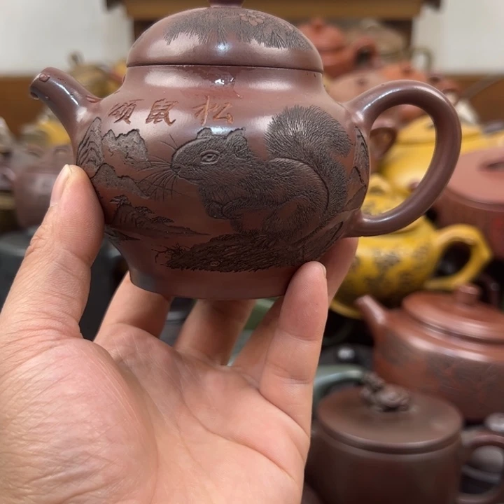 茶壶紫砂壶口毛边