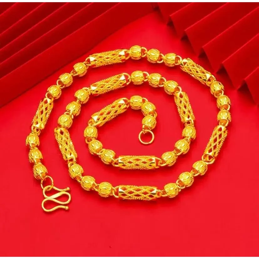 合金项链 合金项链 新款（镂空项链）精美时尚百搭潮流霸气气质金色