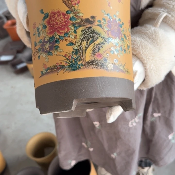 紫砂紫砂花盆23*25