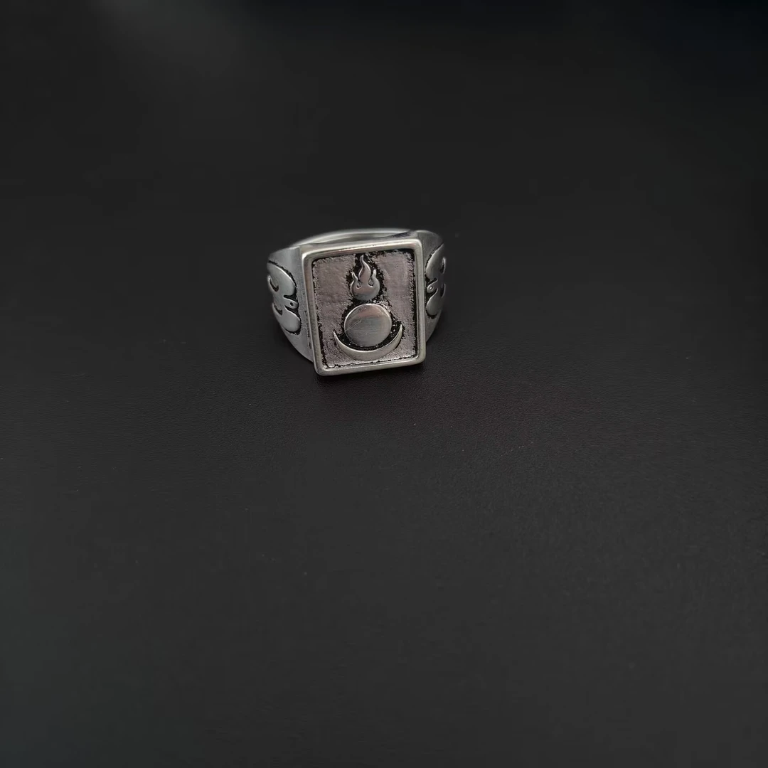 足银戒指 蒙古元素纯银男士戒指索永布图案礼物民族风大小可调