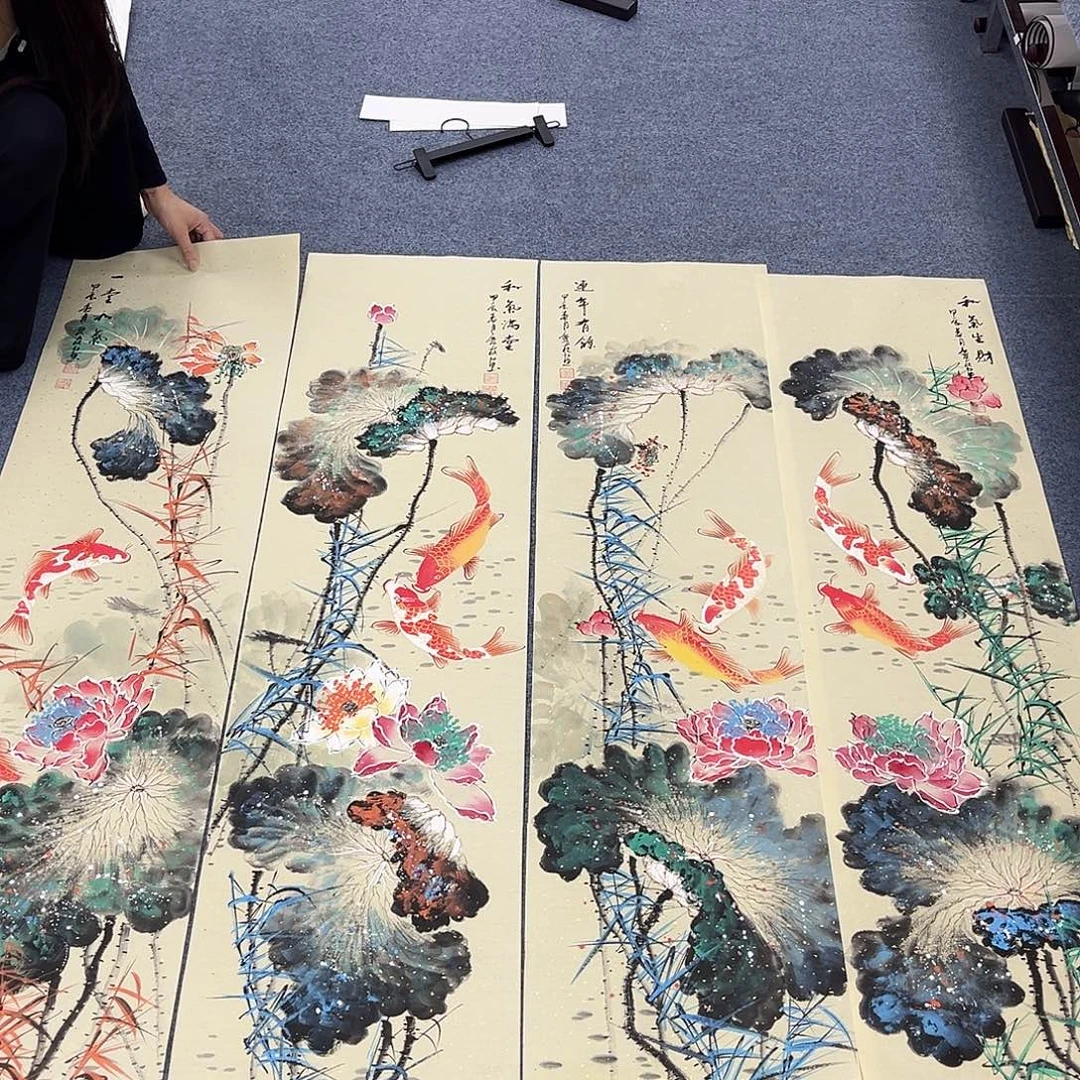 国画作品捡漏直播间