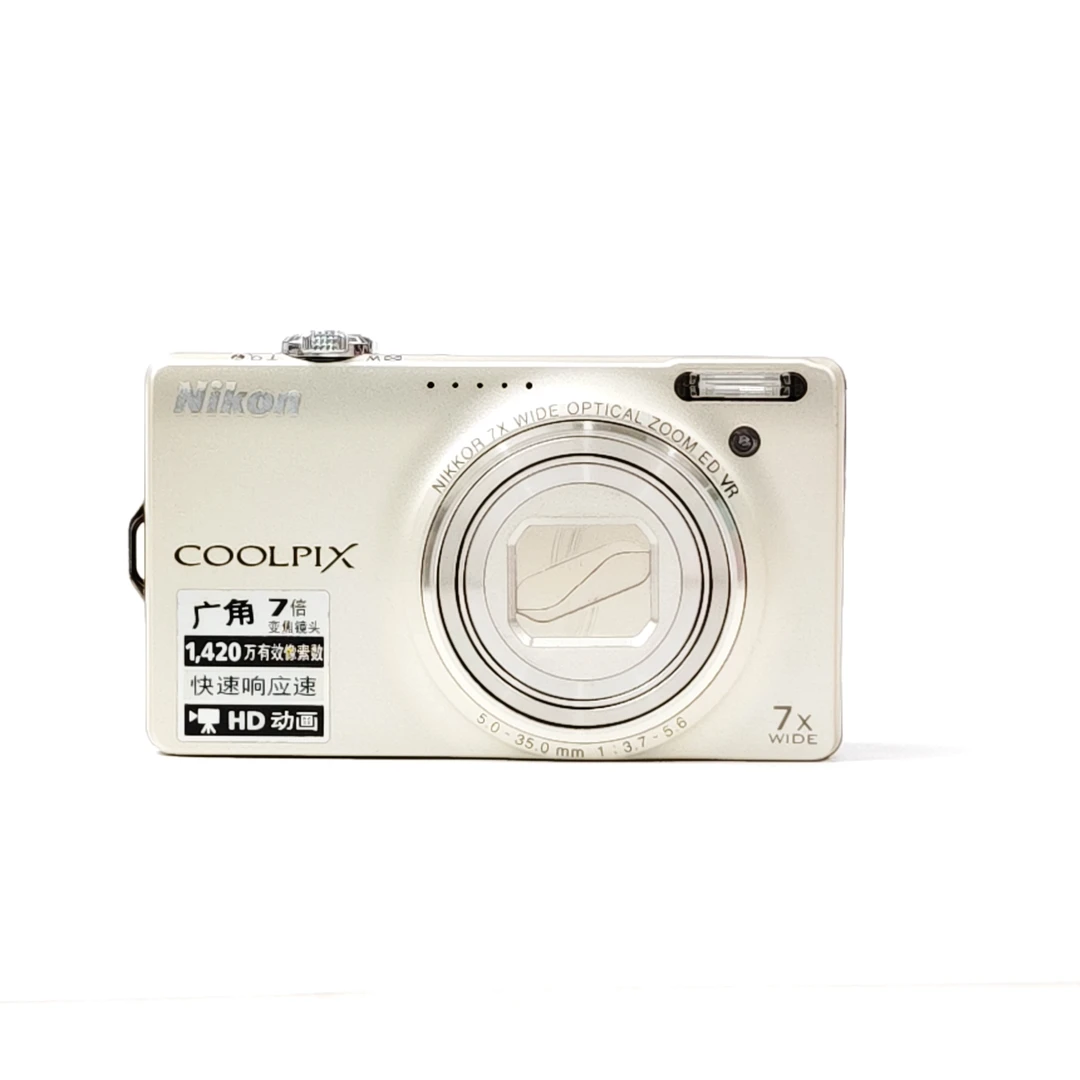 95新 Nikon/尼康 s6000奶油肌出片1420万像素7倍变焦ccd数码相机