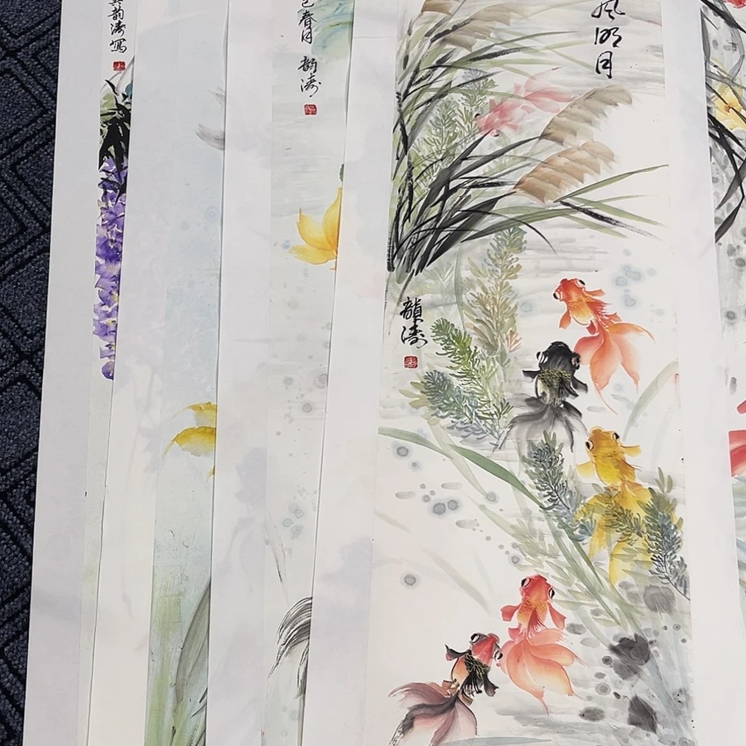 晴***川国画龚韵涛老师四尺对开冯4