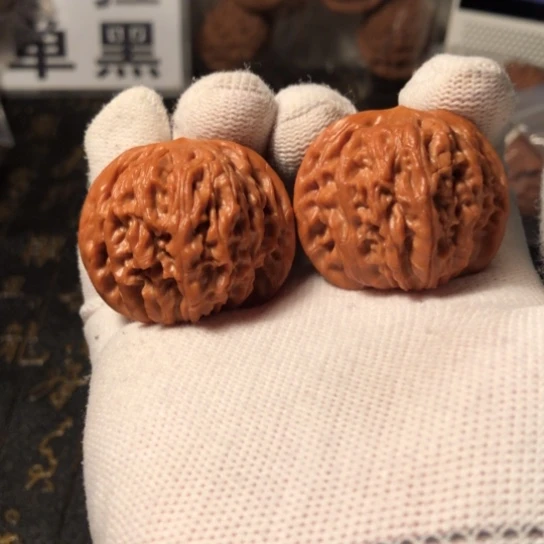 文玩核桃把件磨盘38mm