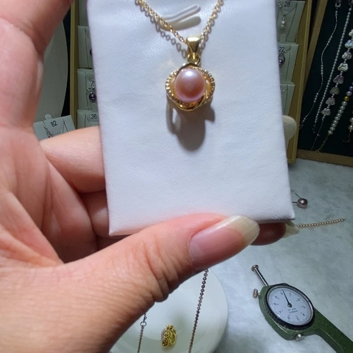 银S925镶嵌耳饰淡水珍珠