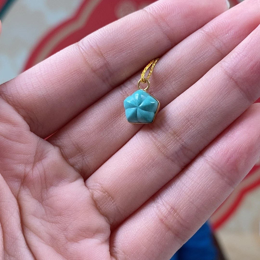 绿松石18K金镶嵌珠宝奇石