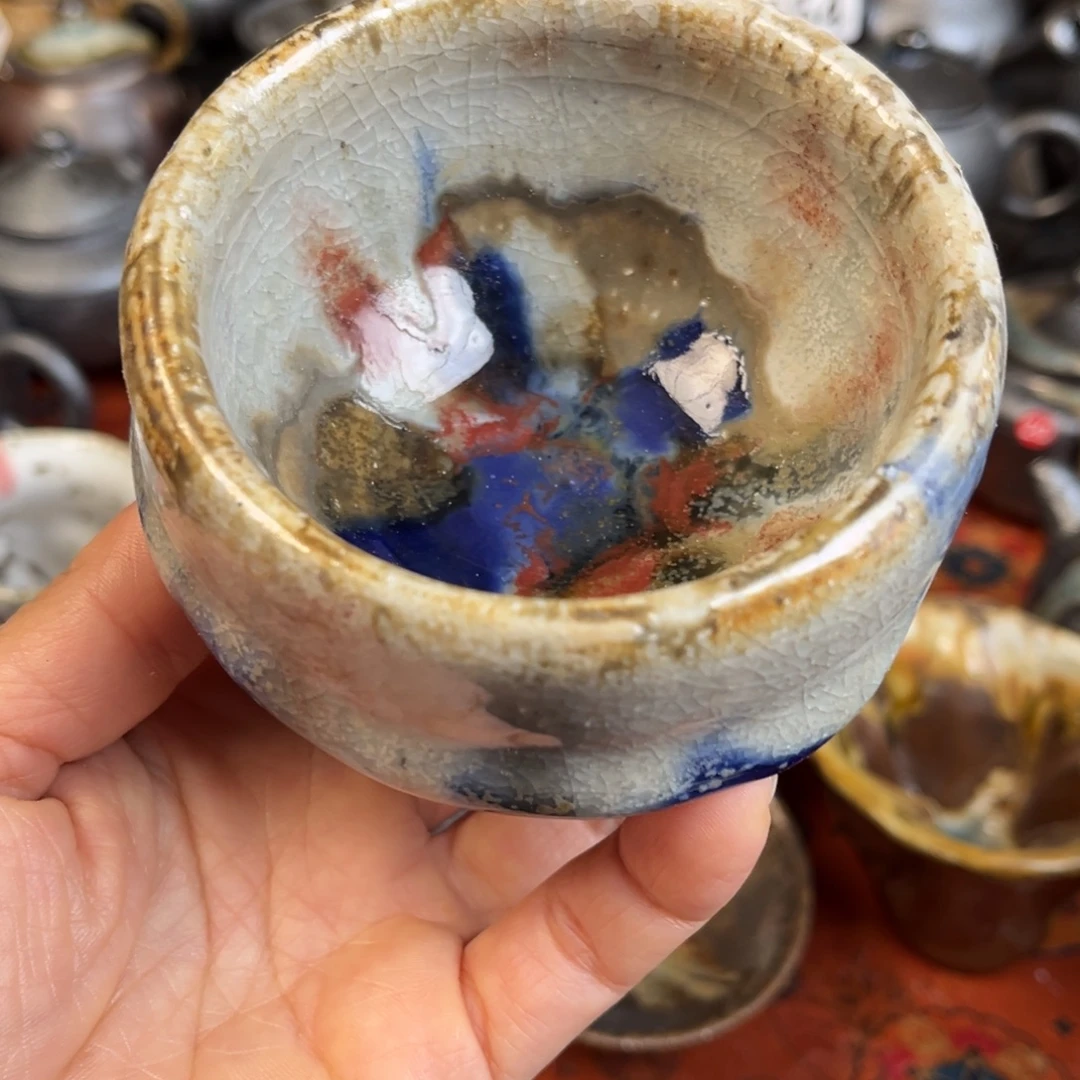 柴烧茶器主人杯杯柴烧