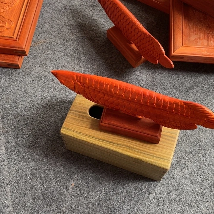 非洲紫檀（红花梨）鱼摆加