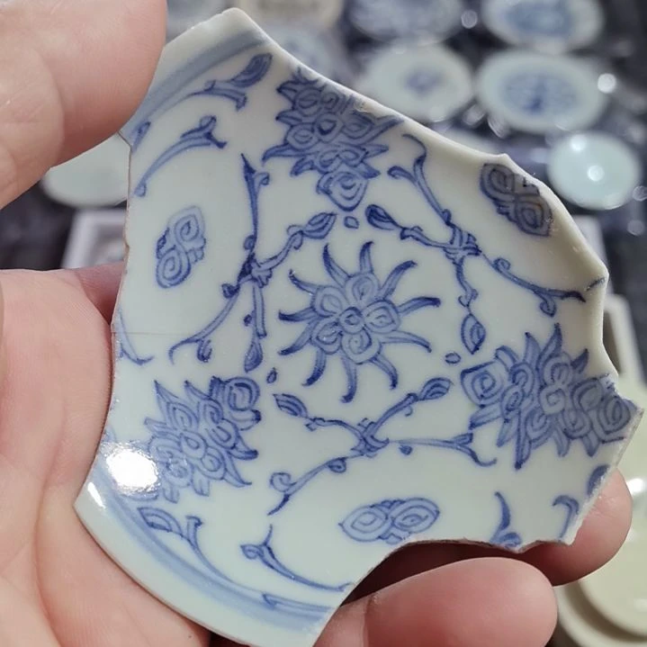 瓷片青花影青杯垫标夲全选