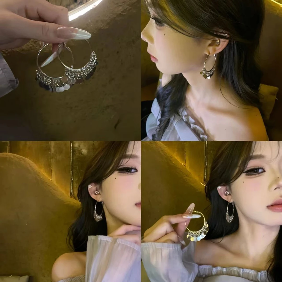 铜合金耳饰 吊坠耳扣耳饰手工气质女韩版轻奢百搭欧美日韩N2781A1