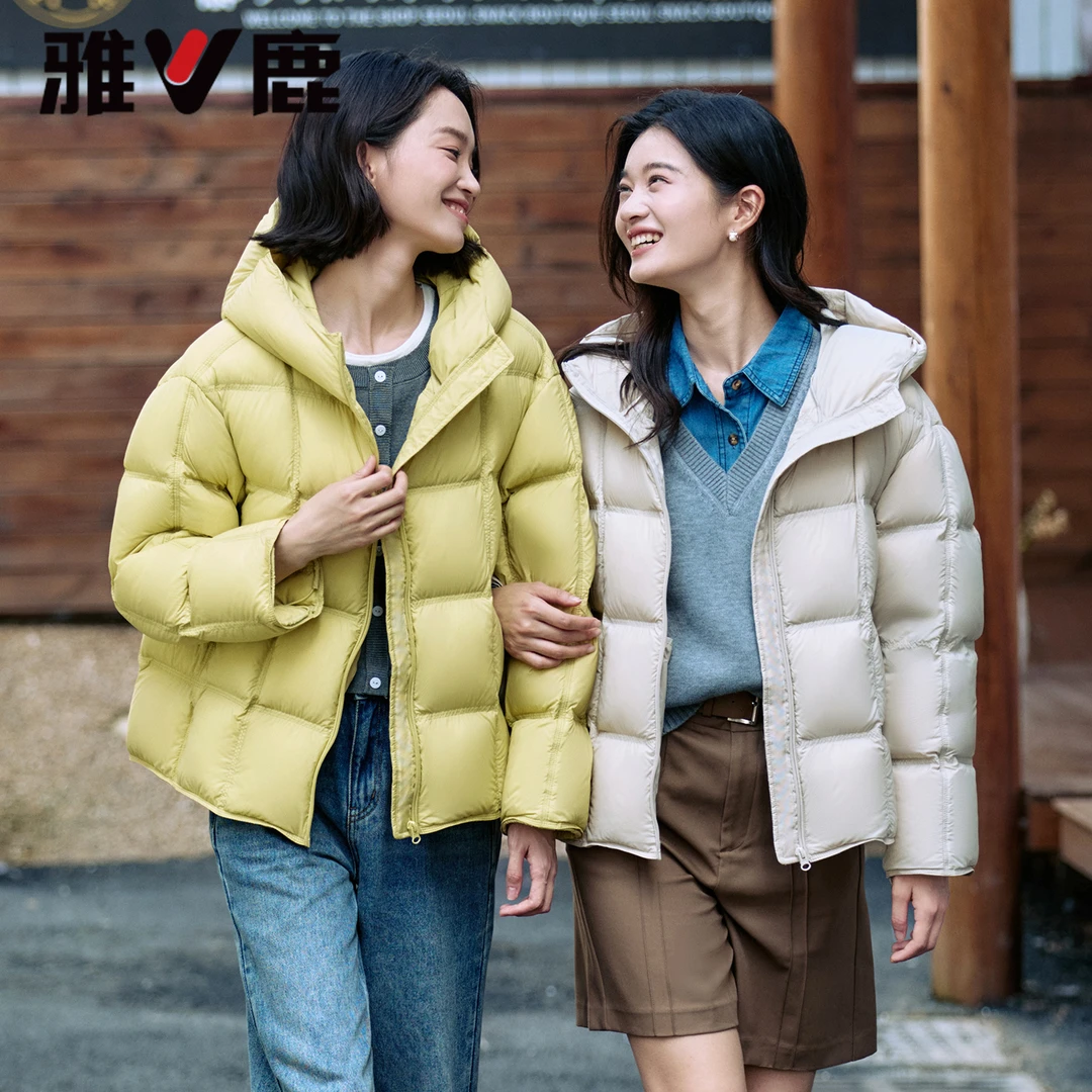 【宋轶同款】亲子款雅鹿泡芙短款羽绒服女款2025冬季新款洋气面包服