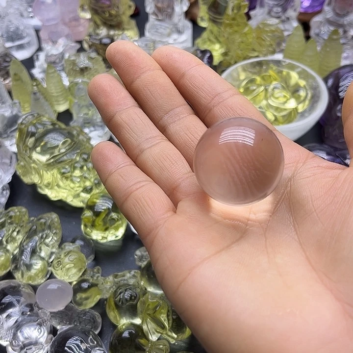 水晶摆件未镶嵌开*果摆件