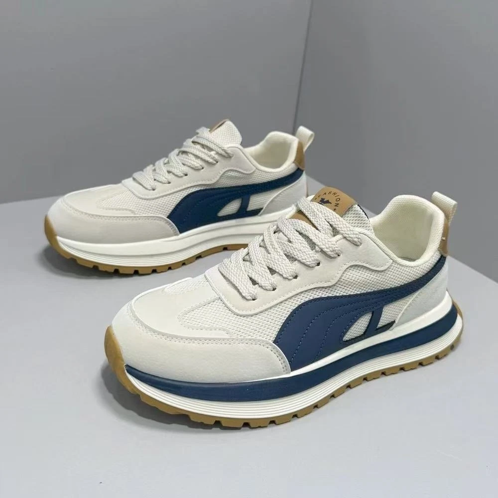 男鞋2025新款夏季网面透气运动休闲鞋厚底增高鞋欧洲站鞋子男