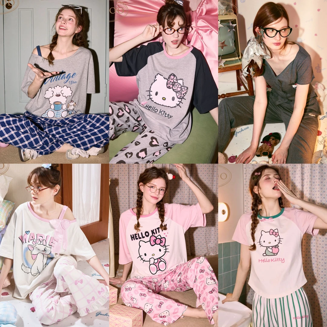 【Gukoo果壳/短袖长裤合集】2025夏季爆款IP联名睡衣女士家居服套装