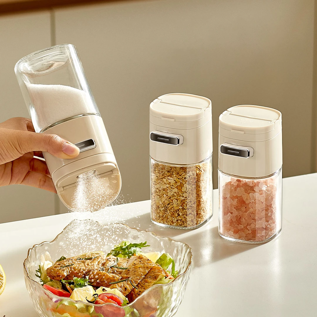 摩登主妇定量调料罐家用厨房分装调料瓶罐密封防潮收纳调料盒盐罐