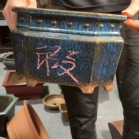 紫砂花盆云**景宜兴紫砂