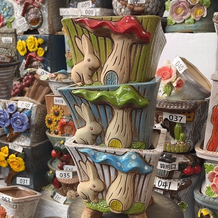 粗陶材质多肉花盆