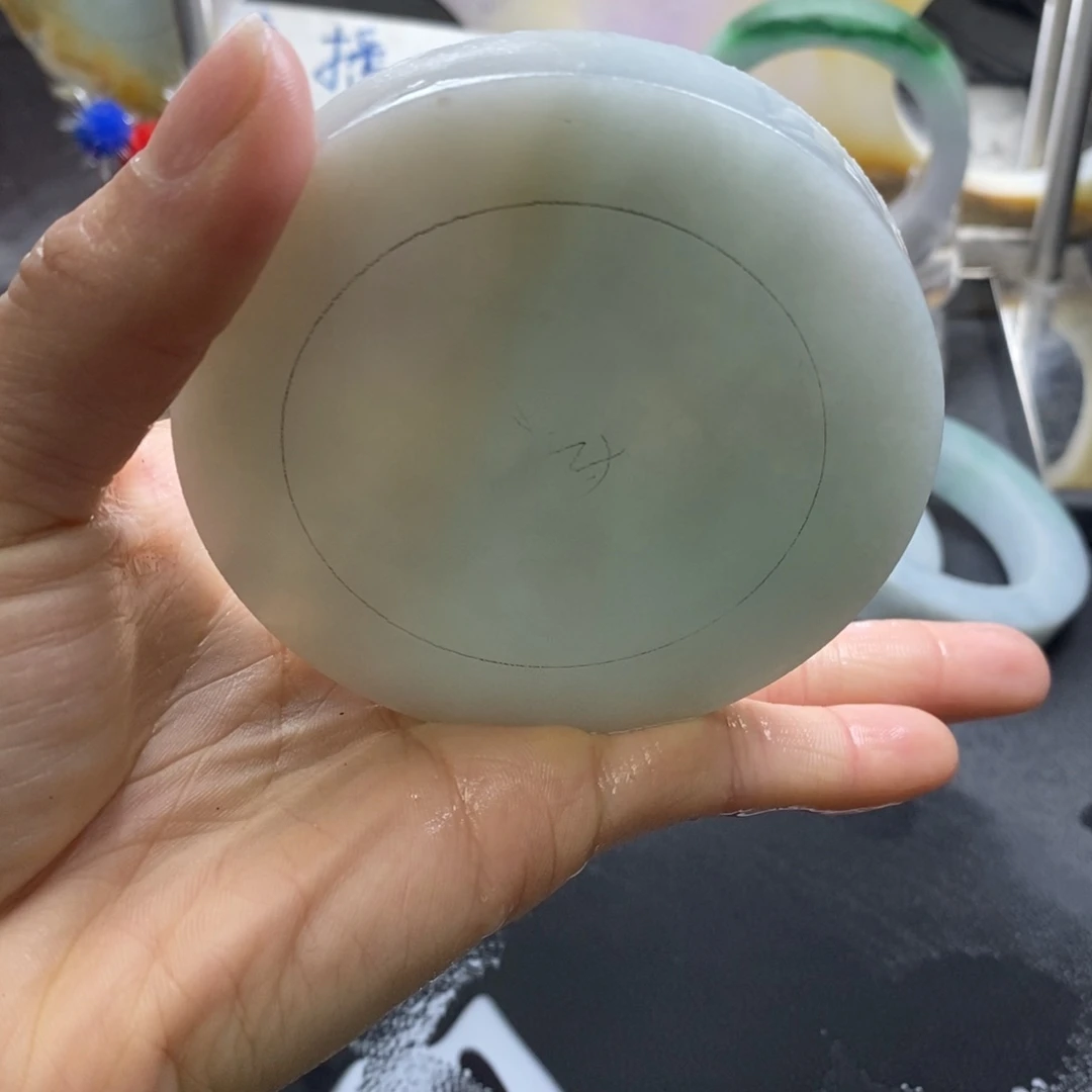 定制翡翠正未镶嵌风**念