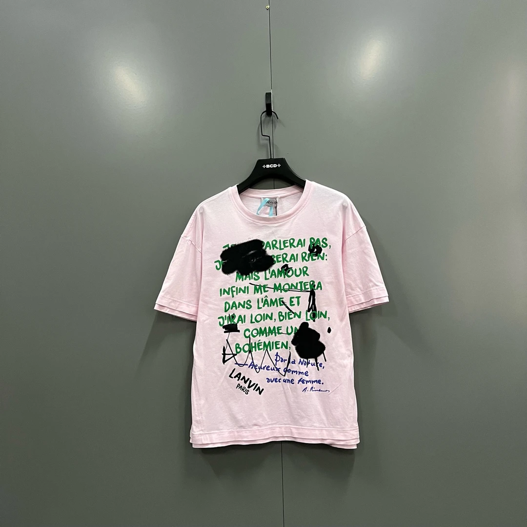 95新 浪凡 （cc）字母涂鸦印花短袖 XL码/204343 