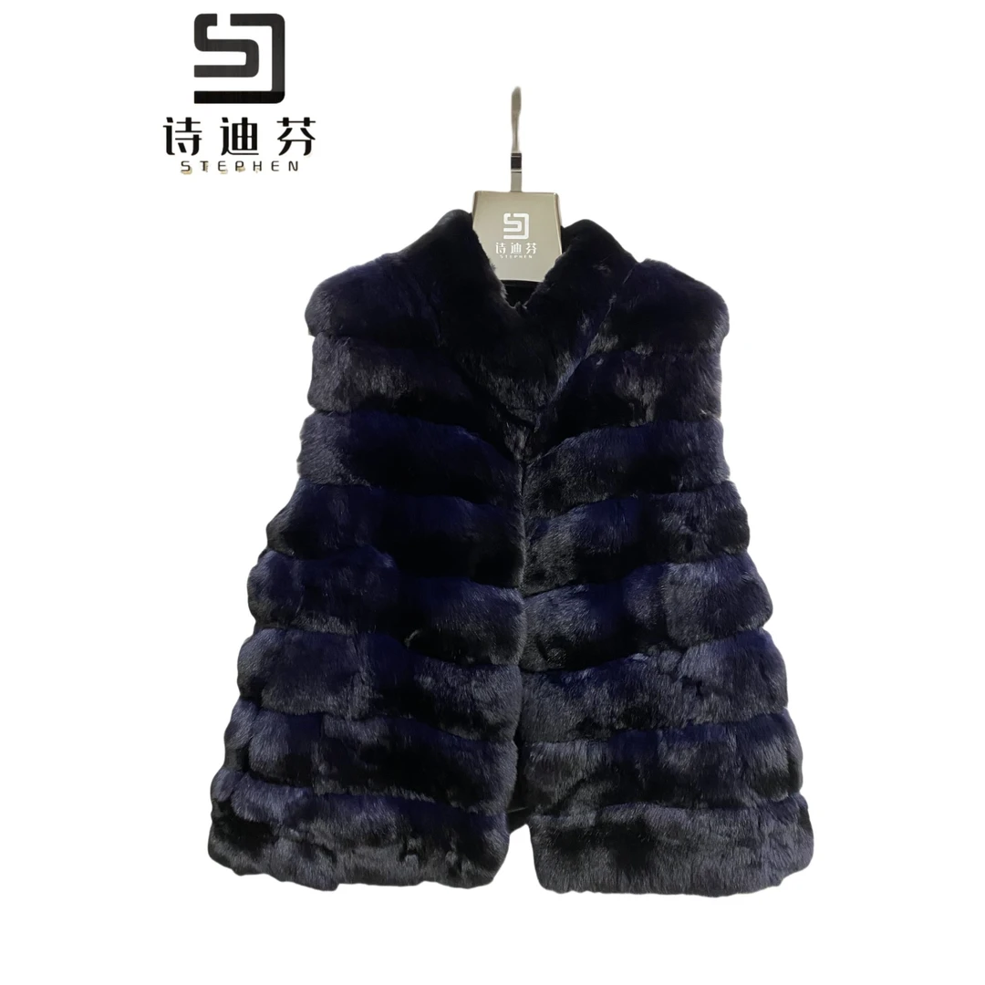 福利款 深蓝色龙猫马甲整皮