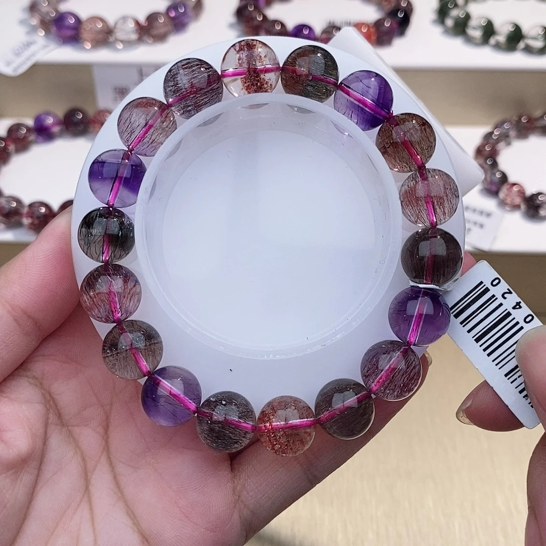 未镶嵌手链水晶黑加仑11+