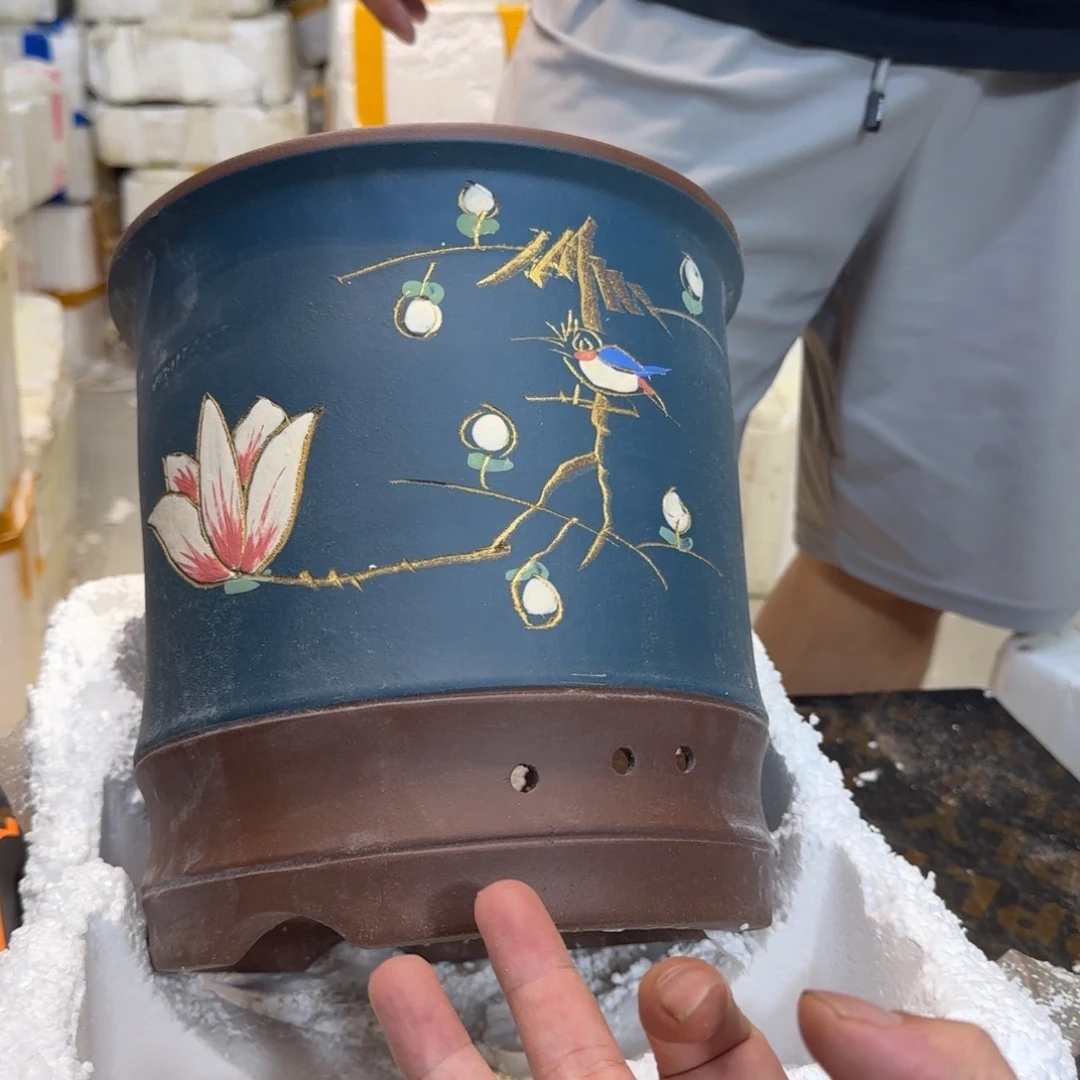 紫砂花盆瑕疵是我