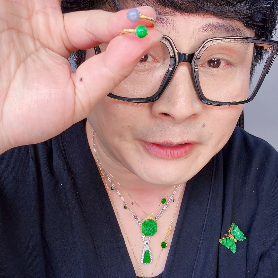 翡翠颈饰18K金镶嵌一个