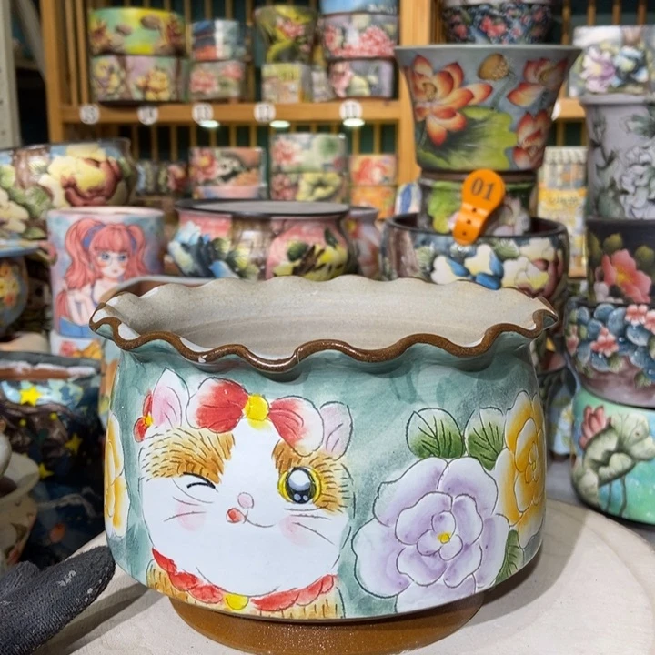 红陶景德镇艺术手绘作品