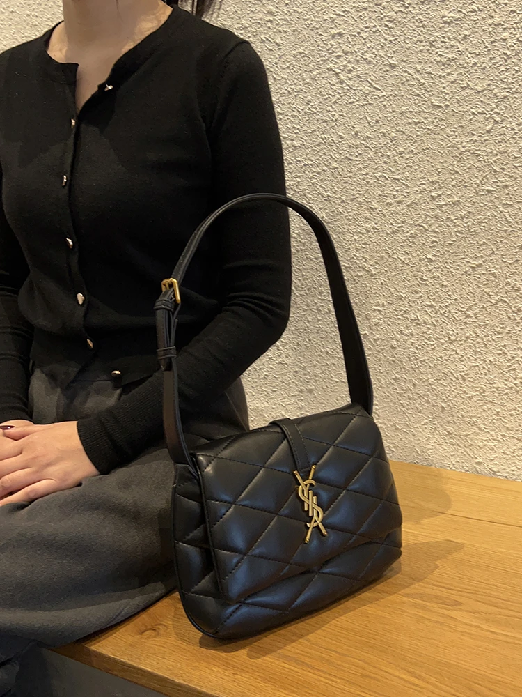 香港2025正品新款奢侈品真皮小香风菱格包链条云朵包单肩斜挎包