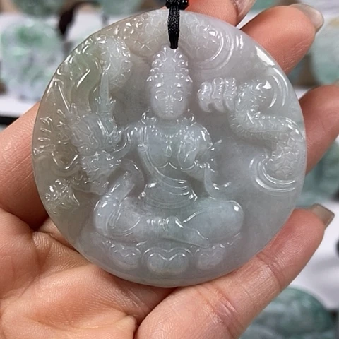 翡翠颈饰未镶嵌玉龙观音福利