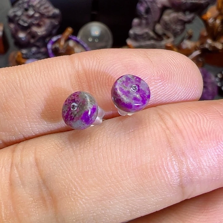 苏纪石（舒俱来）耳钉未镶嵌