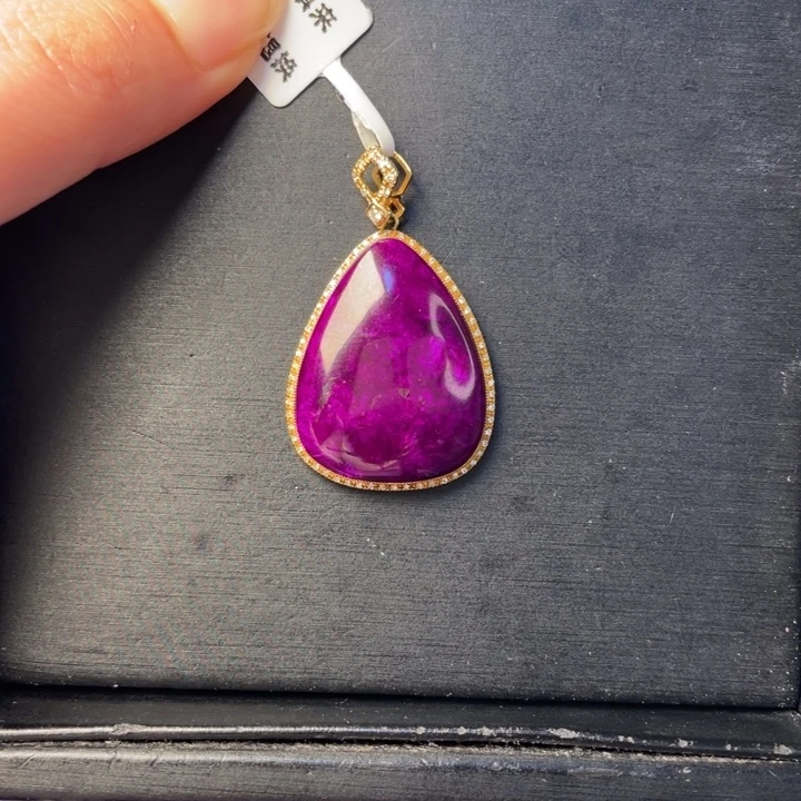 苏纪石（舒俱来）18K金镶嵌吊坠(不含链)