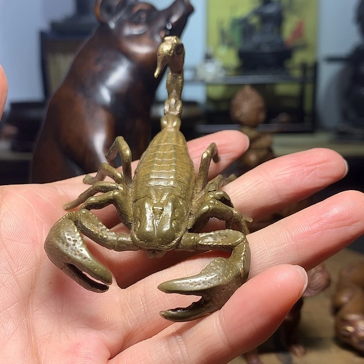 铜蝎子 茶宠 摆件