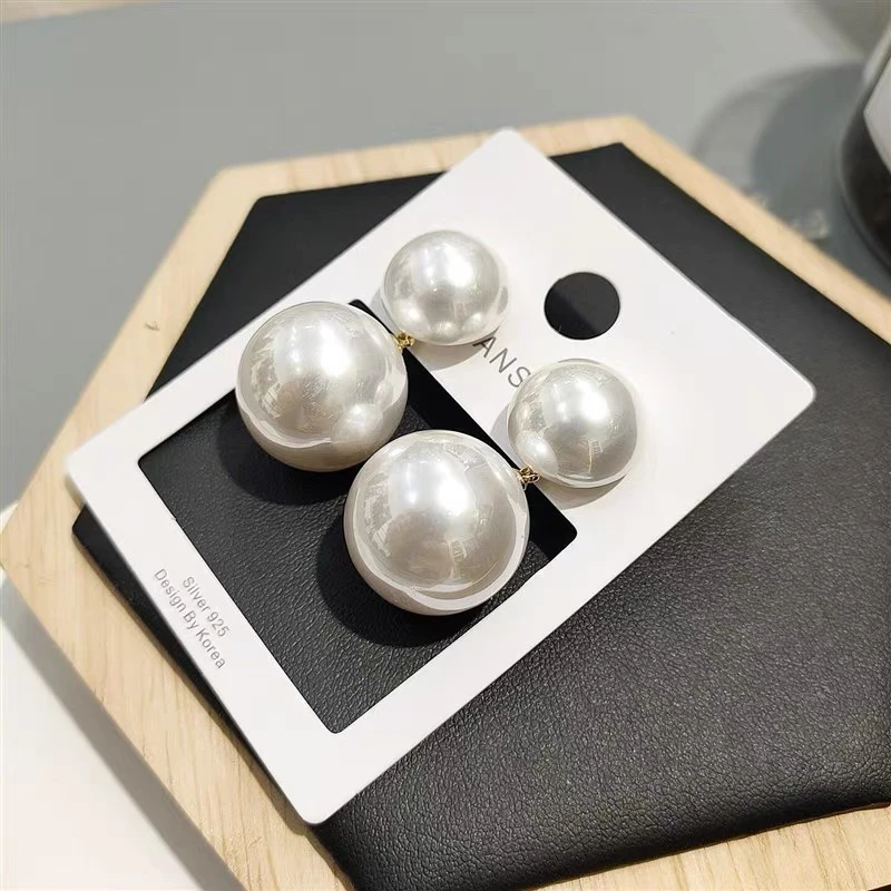 铜合金仿珍珠耳饰 贝珠情•法式复古风格设计耳环