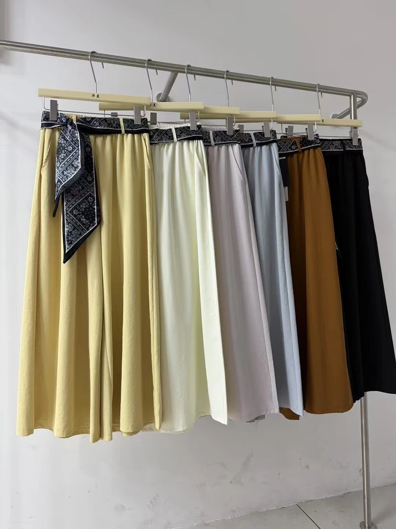 （不缩水）新款法兰皱百搭气质九分裙裤8311