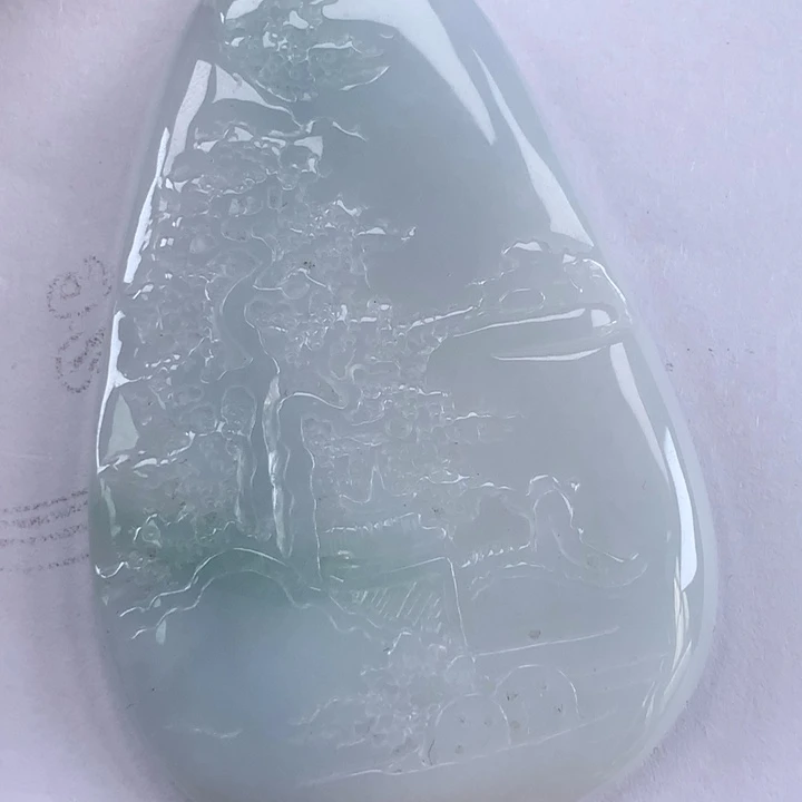 颈饰未镶嵌翡翠山水