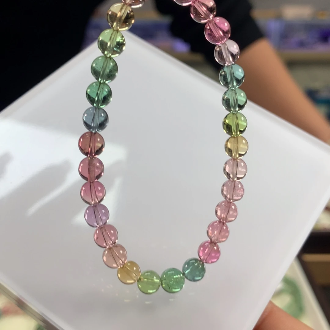 碧玺手链未镶嵌6毫米左右