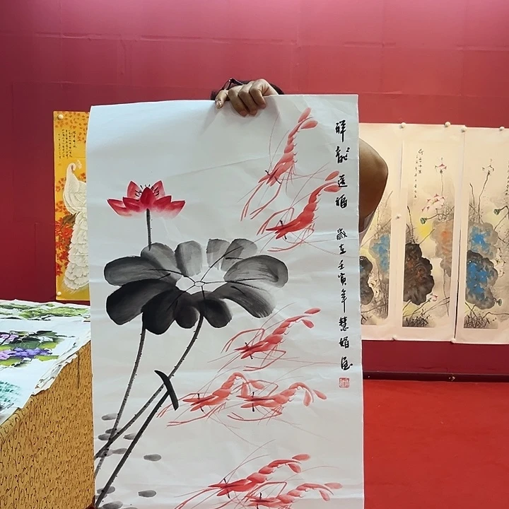 国画国画作品展示展中的