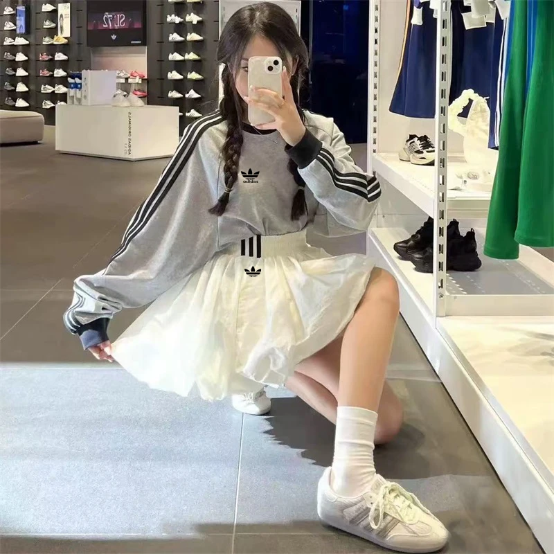 【商场撤柜】Jennie同款 花苞裙 刺绣logo运动本身裙安全裤锦纶面料