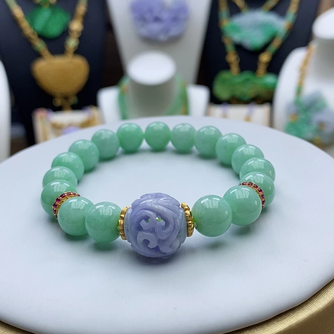 翡翠手链未镶嵌天然