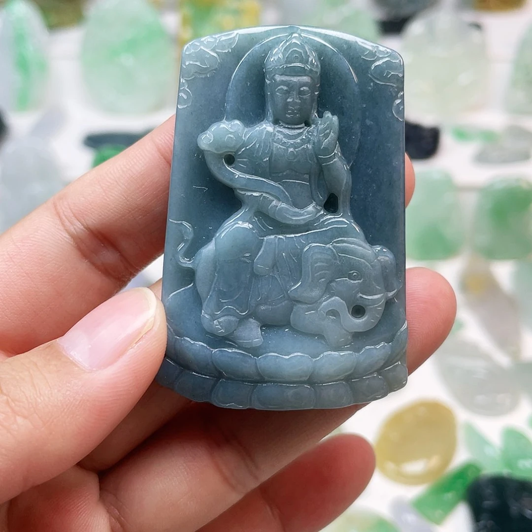 翡翠颈饰未镶嵌普贤