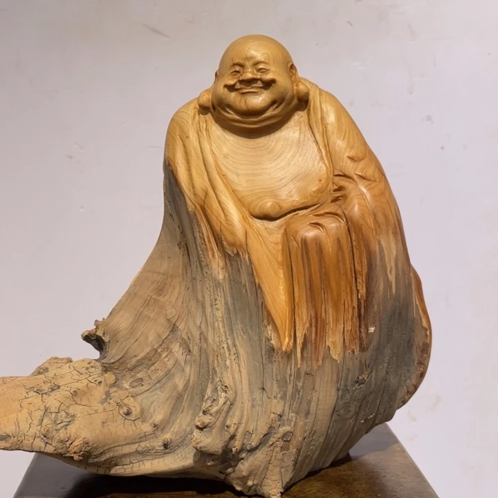 蒋***岗柏木（崖柏）弥勒摆件