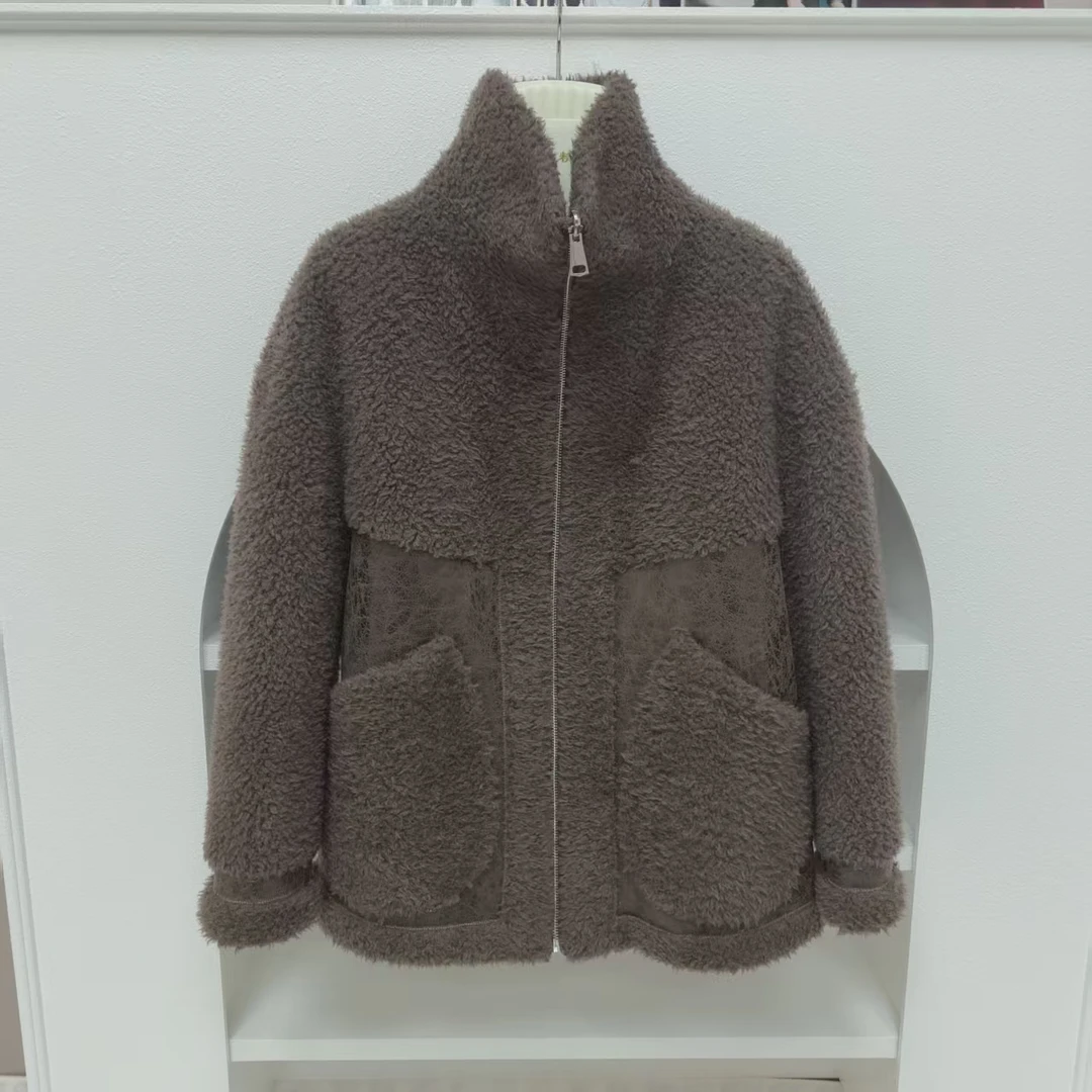 【买手店定制短款026】秋冬新款高端休闲羊毛韩式大衣女oversize款