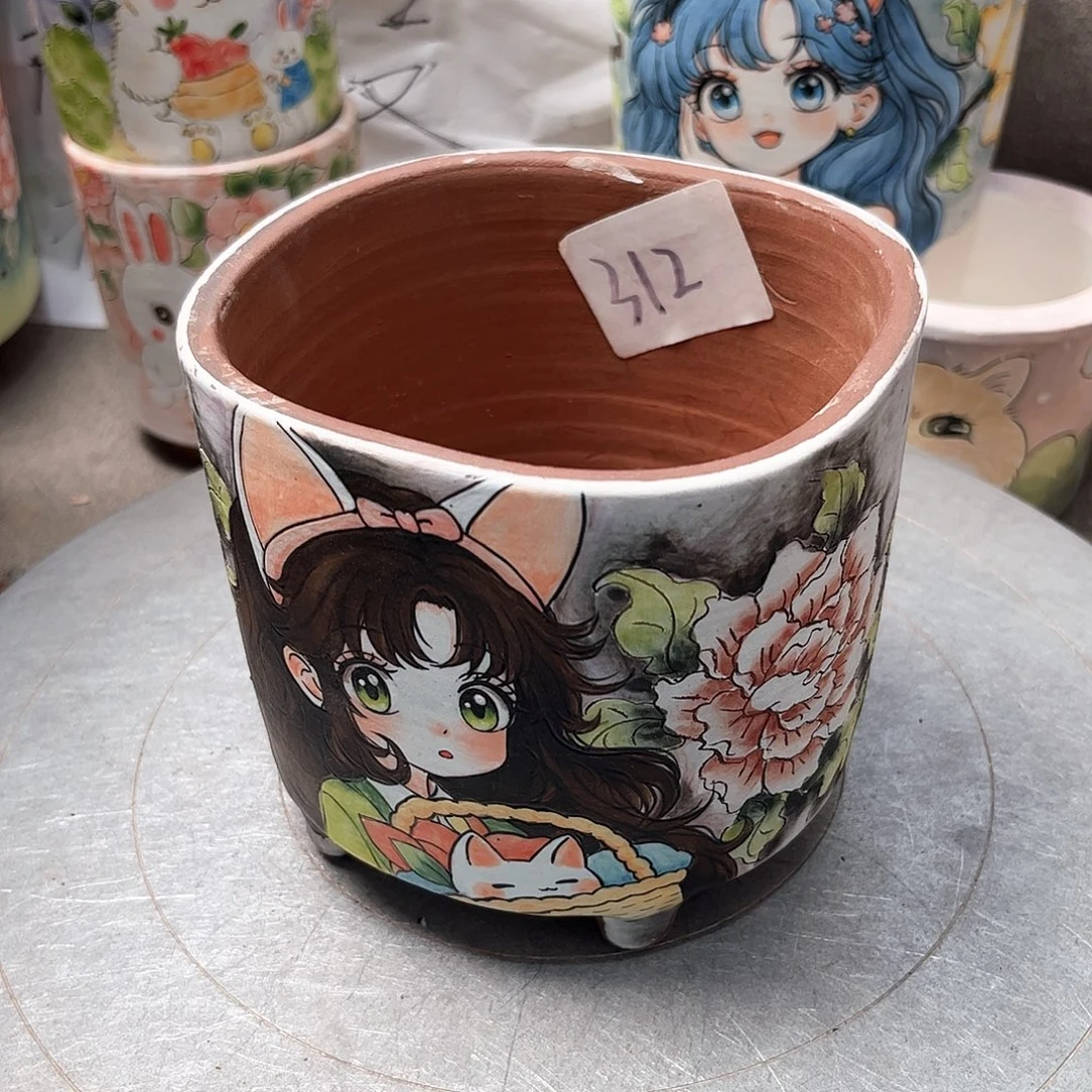 花盆紫砂人物福利